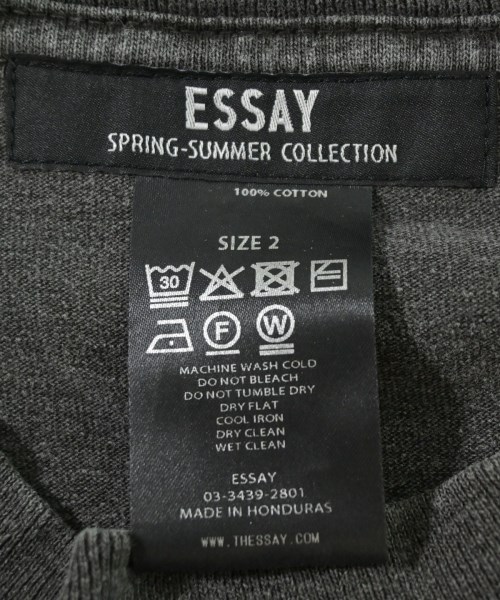ESSAY（エッセイ）Tシャツ・カットソー グレー サイズ:2(M位) メンズ/2200708691014