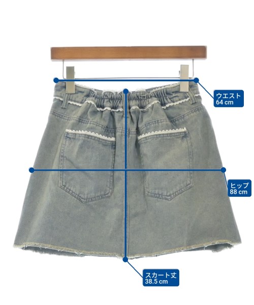 one after another NICE CLAUP（ワンアフターアナザーナイスクラップ）ミニスカート 青 サイズ:F レディース/2200633657154