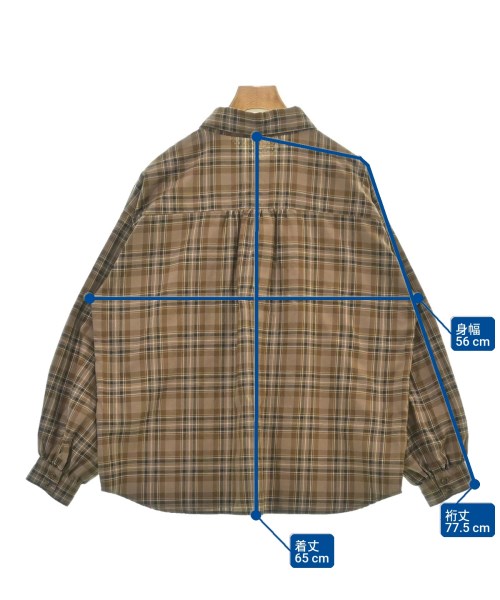 one after another NICE CLAUP（ワンアフターアナザーナイスクラップ）カジュアルシャツ 茶 サイズ:F レディース/2200621370027