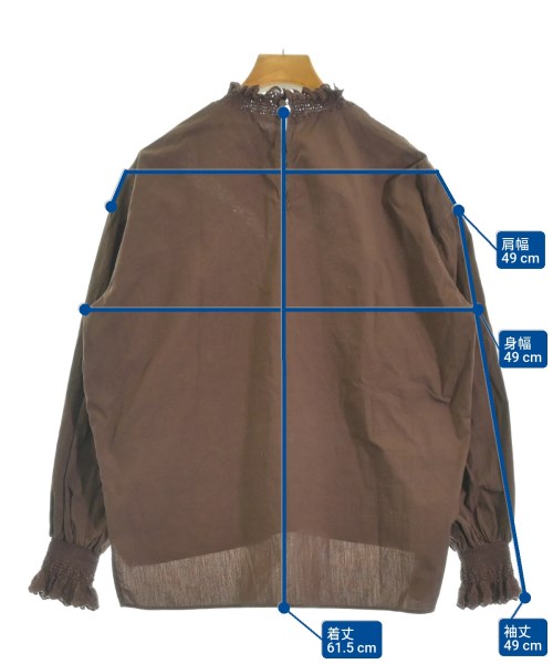 one after another NICE CLAUP（ワンアフターアナザーナイスクラップ）ブラウス 茶 サイズ:F レディース/2200677087054
