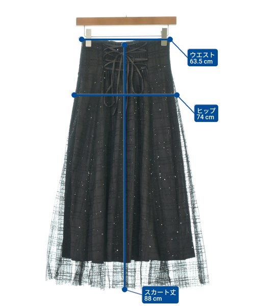 one after another NICE CLAUP（ワンアフターアナザーナイスクラップ）ロング・マキシ丈スカート 黒 サイズ:S レディース/2200690656015
