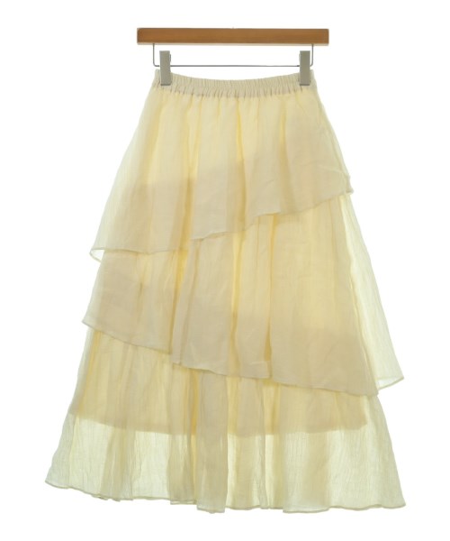 one after another NICE CLAUP(ワンアフターアナザーナイスクラップ)ロング・マキシ丈スカート 黄 サイズ:F/2200648553076