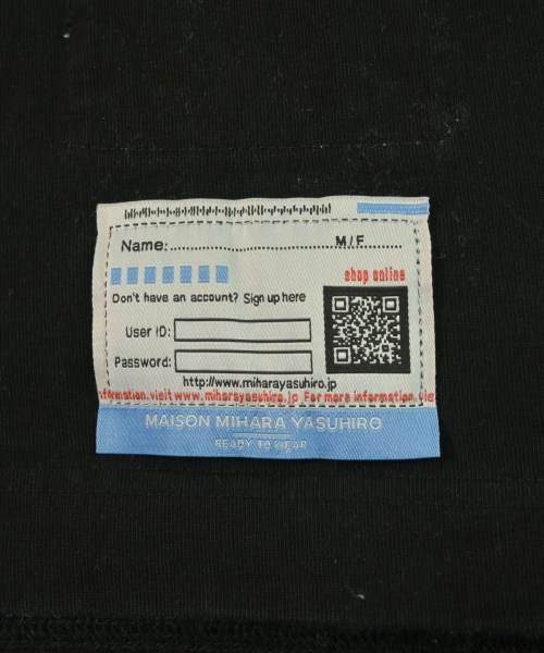 Maison MIHARA YASUHIRO（メゾンミハラヤスヒロ）Tシャツ・カットソー 黒 サイズ:48(L位) メンズ/2200628358042