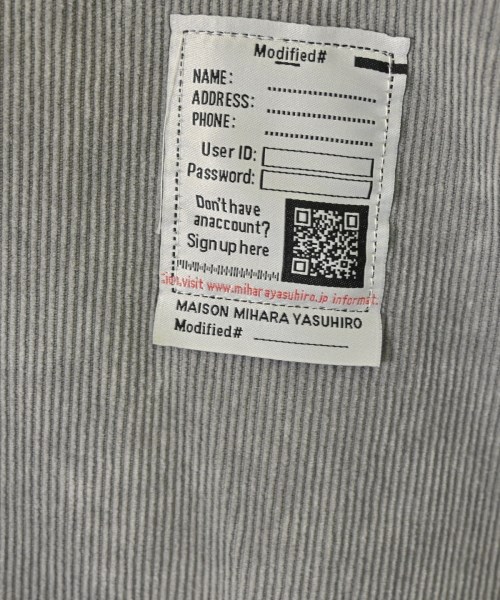 Maison MIHARA YASUHIRO（メゾンミハラヤスヒロ）その他 グレー サイズ:48(L位) メンズ/2200656166022