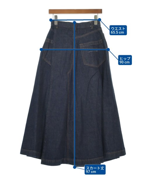 Maison MIHARA YASUHIRO（メゾンミハラヤスヒロ）ロング・マキシ丈スカート 紺 サイズ:36(S位) レディース/2200618381012