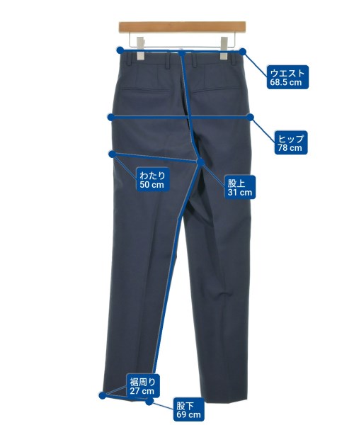 H BEAUTY&YOUTH（エイチビューティーアンドユース）スラックス 紺 サイズ:S メンズ/2200625368051