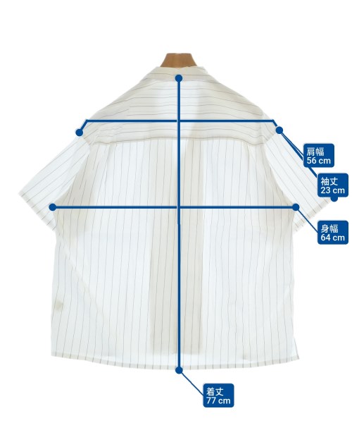 H BEAUTY&YOUTH（エイチビューティーアンドユース）カジュアルシャツ 白 サイズ:L メンズ/2200659285027