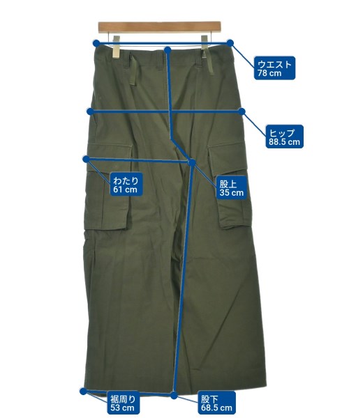 H BEAUTY&YOUTH（エイチビューティーアンドユース）カーゴパンツ カーキ サイズ:M メンズ/2200649508020