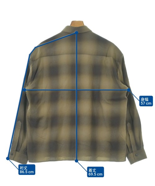 H BEAUTY&YOUTH（エイチビューティーアンドユース）カジュアルシャツ カーキ サイズ:M メンズ/2200651279116