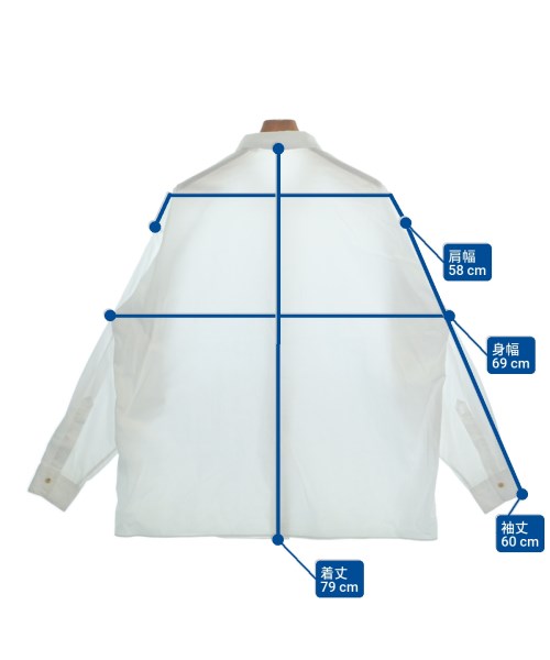 H BEAUTY&YOUTH（エイチビューティーアンドユース）カジュアルシャツ 白 サイズ:L メンズ/2200663569090