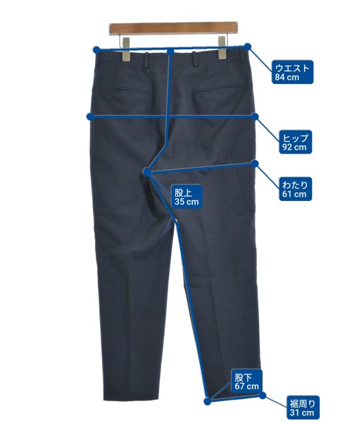 H BEAUTY&YOUTH（エイチビューティーアンドユース）スラックス 紺 サイズ:L メンズ/2200670992034