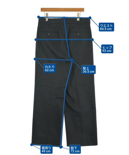 H BEAUTY&YOUTH（エイチビューティーアンドユース）チノパン 黒 サイズ:L メンズ/2200671747084