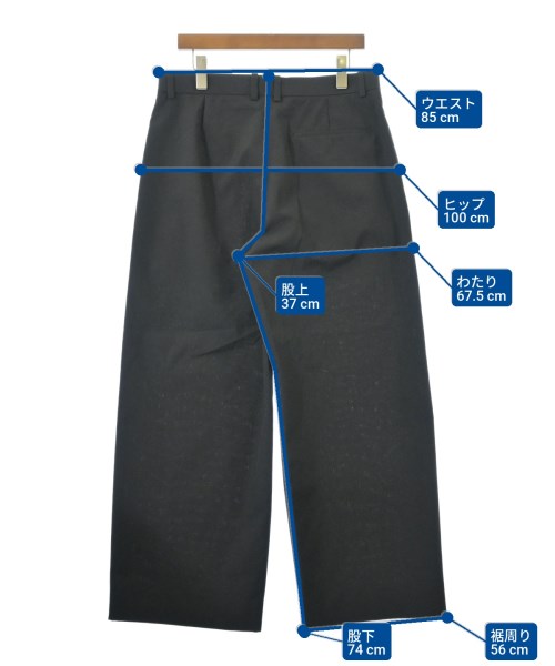 H BEAUTY&YOUTH（エイチビューティーアンドユース）スラックス 黒 サイズ:L メンズ/2200671756055