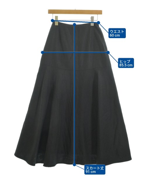 H BEAUTY&YOUTH（エイチビューティーアンドユース）ロング・マキシ丈スカート 黒 サイズ:38(M位) レディース/2200644070034