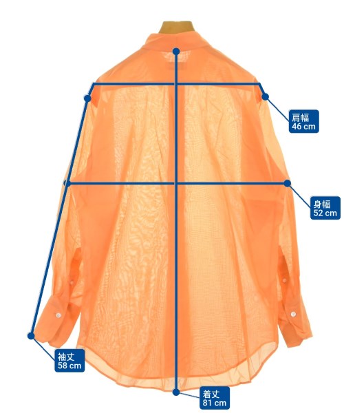 H BEAUTY&YOUTH（エイチビューティーアンドユース）カジュアルシャツ オレンジ サイズ:S レディース/2200612135338