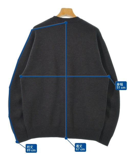 H BEAUTY&YOUTH（エイチビューティーアンドユース）ニット・セーター グレー サイズ:-(M位) レディース/2200623944028