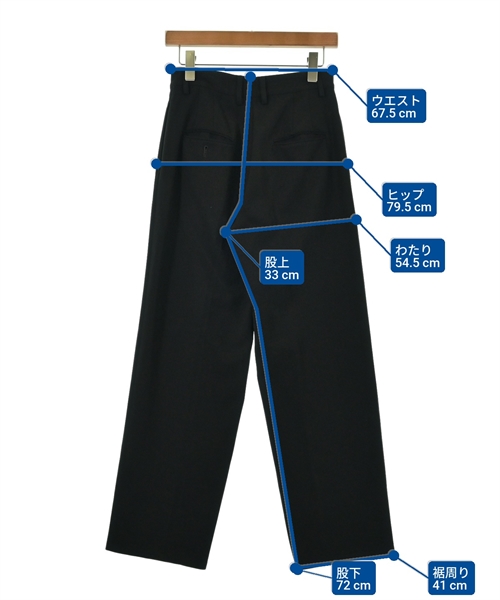 H BEAUTY&YOUTH（エイチビューティーアンドユース）スラックス 黒 サイズ:M レディース/2200627917035