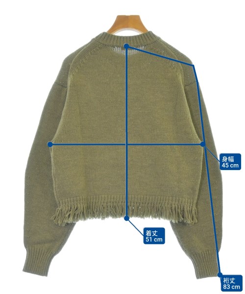 H BEAUTY&YOUTH（エイチビューティーアンドユース）ニット・セーター カーキ サイズ:-(M位) レディース/2200633114015