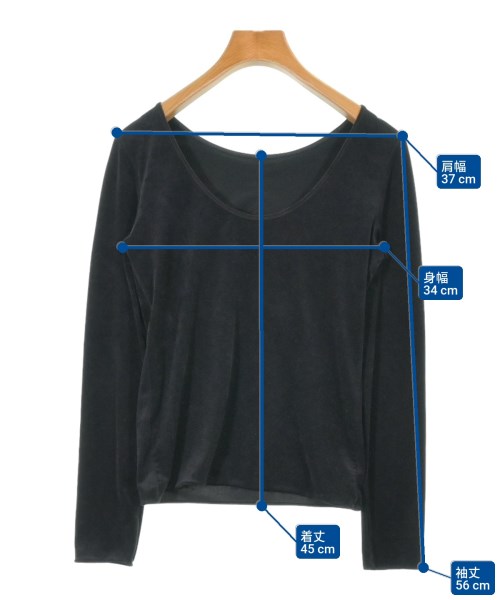 H BEAUTY&YOUTH（エイチビューティーアンドユース）Tシャツ・カットソー 黒 サイズ:36(S位) レディース/2200619359072