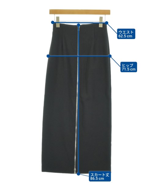 H BEAUTY&YOUTH（エイチビューティーアンドユース）ロング・マキシ丈スカート 黒 サイズ:-(S位) レディース/2200673197023