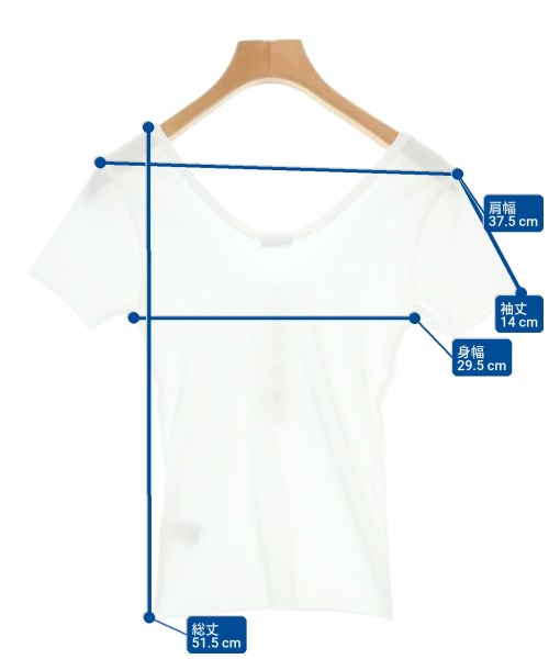 H BEAUTY&YOUTH（エイチビューティーアンドユース）Tシャツ・カットソー 白 サイズ:-(XS位) レディース/2200697572097