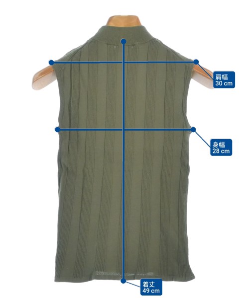 H BEAUTY&YOUTH（エイチビューティーアンドユース）ベスト カーキ サイズ:-(XS位) レディース/2200655849056