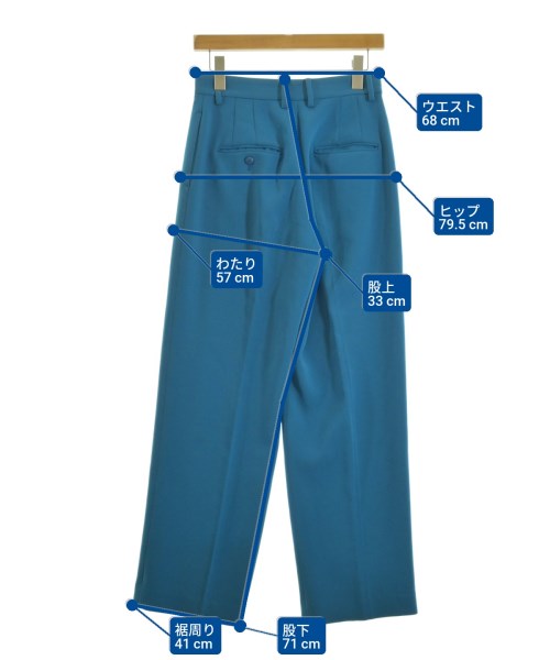 H BEAUTY&YOUTH（エイチビューティーアンドユース）スラックス 青 サイズ:M レディース/2200661125052