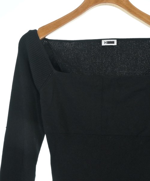 H BEAUTY&YOUTH（エイチビューティーアンドユース）ニット・セーター 黒 サイズ:-(XS位) レディース/2200636274044