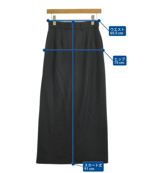 H BEAUTY&YOUTH（エイチビューティーアンドユース）ロング・マキシ丈スカート 黒 サイズ:S レディース/2200649439089