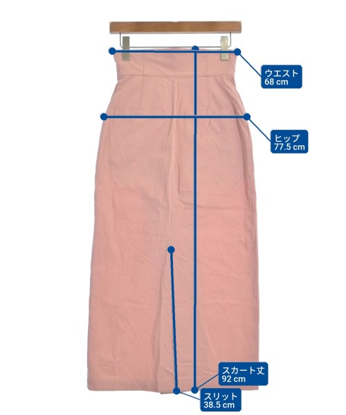 H BEAUTY&YOUTH（エイチビューティーアンドユース）ロング・マキシ丈スカート ピンク サイズ:S レディース/2200652006100