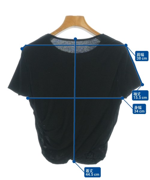 H BEAUTY&YOUTH（エイチビューティーアンドユース）Tシャツ・カットソー 黒 サイズ:-(S位) レディース/2200705965132