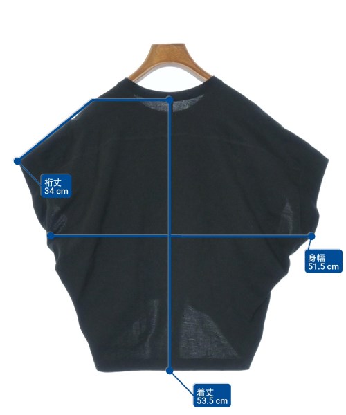 H BEAUTY&YOUTH（エイチビューティーアンドユース）Tシャツ・カットソー 黒 サイズ:F レディース/2200663646036