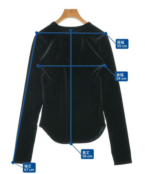 H BEAUTY&YOUTH（エイチビューティーアンドユース）Tシャツ・カットソー 黒 サイズ:-(S位) レディース/2200672319051