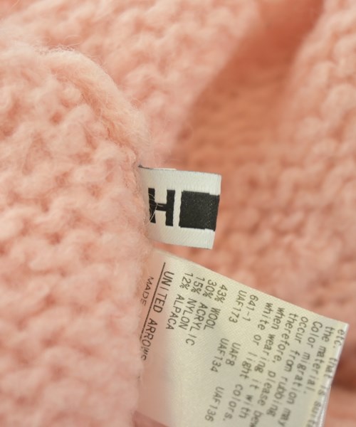 H BEAUTY&YOUTH（エイチビューティーアンドユース）ニット・セーター ピンク サイズ:F レディース/2200724313150
