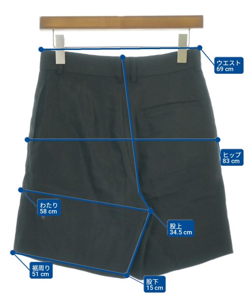 H BEAUTY&YOUTH（エイチビューティーアンドユース）ショートパンツ 黒 サイズ:M レディース/2200730914372