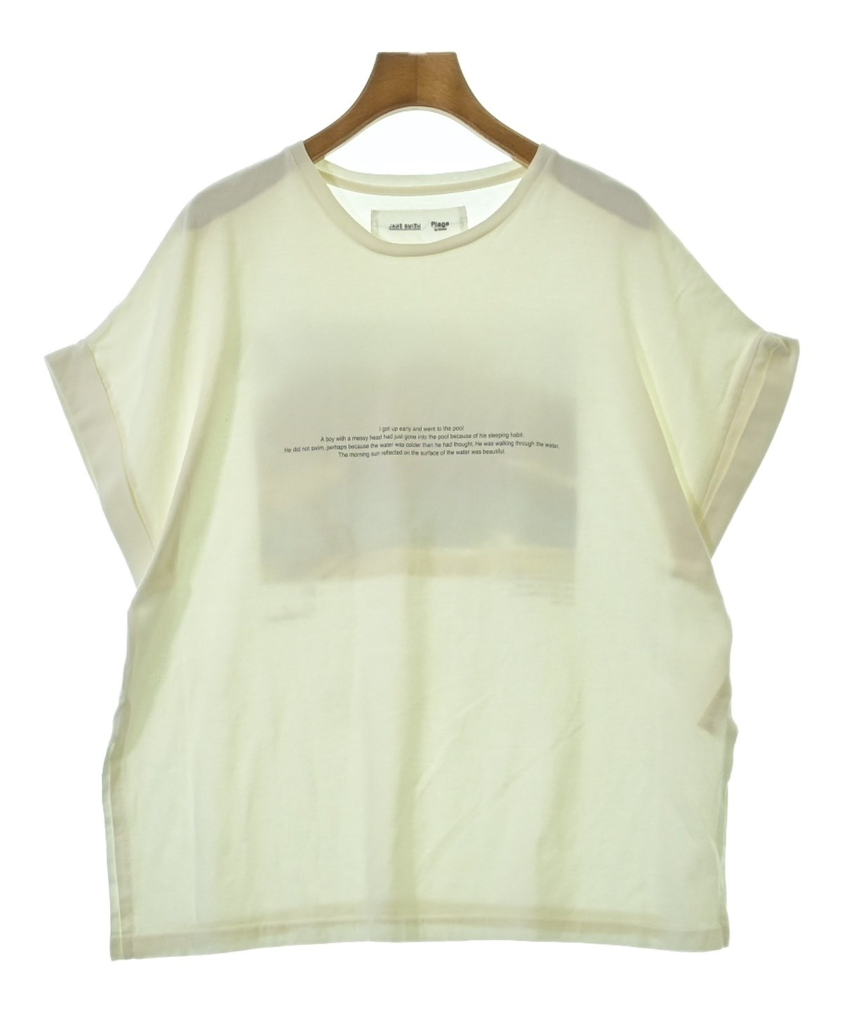 美品 Plage JANE SMITH CREW NECK FRO ベスト JANE SMITH（ジェーンスミス）Tシャツ・カットソー 白 サイズ:ONE