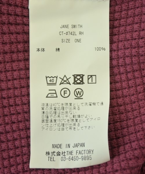 JANE SMITH（ジェーンスミス）Tシャツ・カットソー 赤 サイズ:ONE レディース/2200700946037