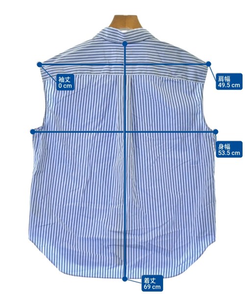 THE NEWHOUSE（ザニューハウス）カジュアルシャツ 青 サイズ:F レディース/2200615753140