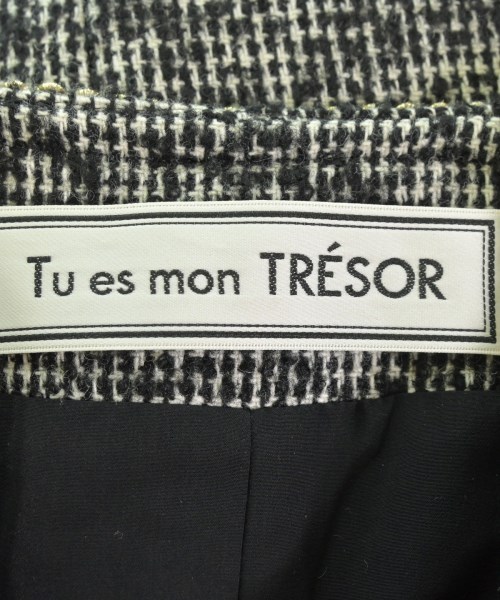 Tu es mon TRESOR（トゥエモントレゾア）ノーカラージャケット 黒 サイズ:36(S位) レディース/2200605609020