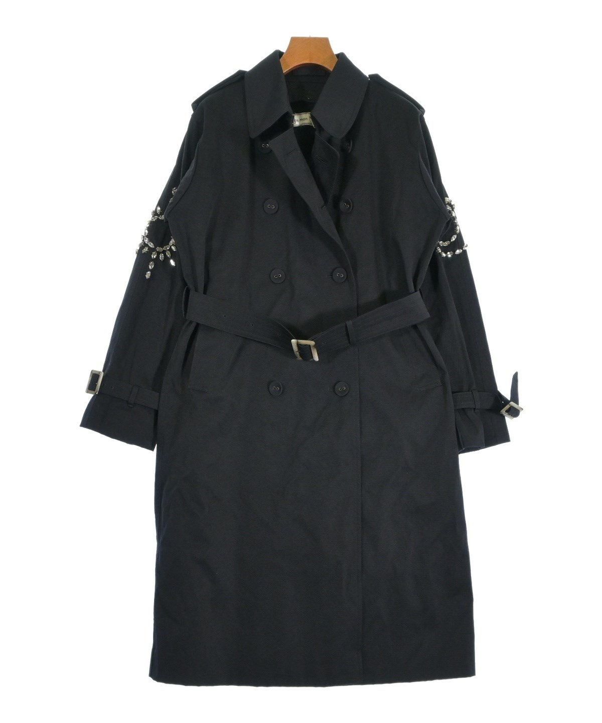 Tu es mon TRESOR I am what I am ビジュートレンチ Tu es mon TRESOR（トゥエモントレゾア）トレンチコート 黒 サイズ:1(S