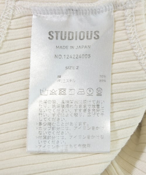 STUDIOUS（ステュディオス）タンクトップ 白 サイズ:2(M位) レディース/2200696014062