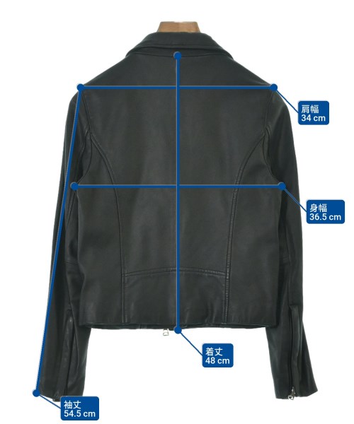 STUDIOUS（ステュディオス）ライダース 黒 サイズ:0(S位) レディース/2200651585026