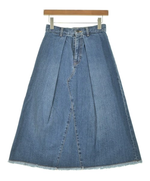 EDITION(エディション)ひざ丈スカート 青 サイズ:34(XS位)/2200643584020