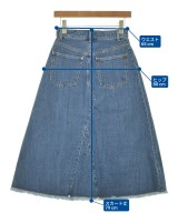 EDITION（エディション）ひざ丈スカート 青 サイズ:34(XS位) レディース/2200643584020