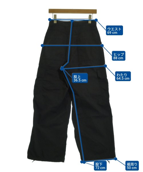 EDITION（エディション）カーゴパンツ 黒 サイズ:36(S位) レディース/2200705575027