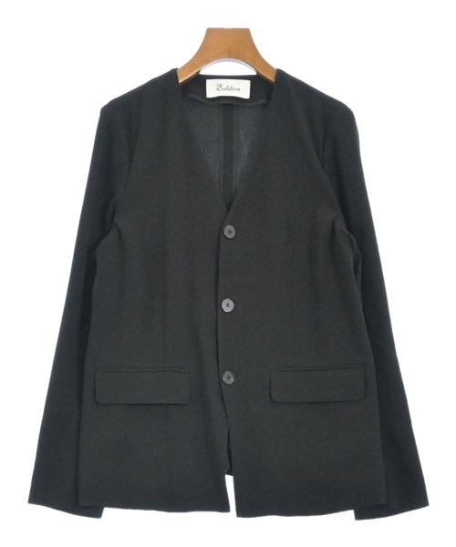 EDITION(エディション)ノーカラージャケット 黒 サイズ:36(S位)/2200665107078