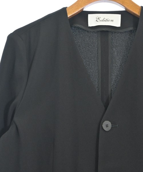 EDITION（エディション）ノーカラージャケット 黒 サイズ:36(S位) レディース/2200665107078
