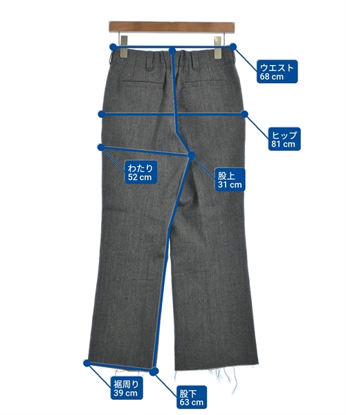 UNION LAUNCH（ユニオンランチ）スラックス グレー サイズ:S レディース/2200634385124