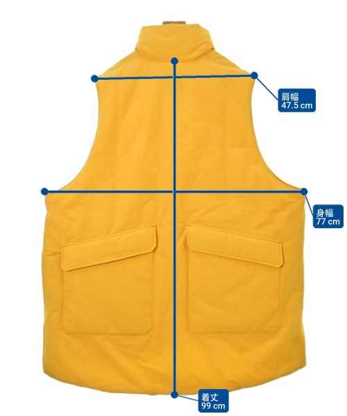 black means（ブラックミーンズ）ダウンジャケット/ダウンベスト オレンジ サイズ:-(XL位) メンズ/2200645144024