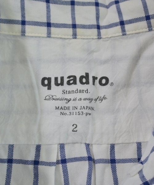 quadro（クオドロ）カジュアルシャツ 白 サイズ:2(M位) メンズ/2200620335102
